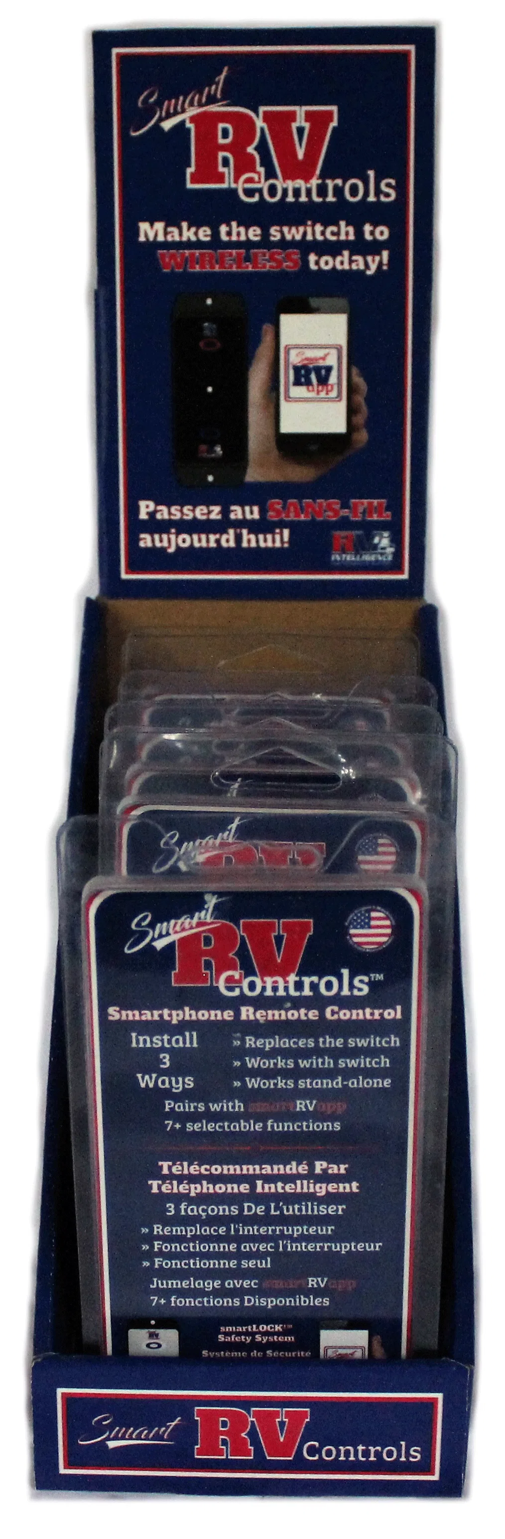 RVI04RC01P – RV INTELLIGN Point Of Purchase Display, Multi-Function Remote Control Parts Dispay Pack Of 5